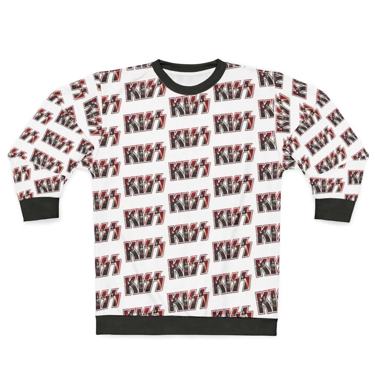 Kiss The Band Sweatshirt with Photoshoot Poster Logo Design