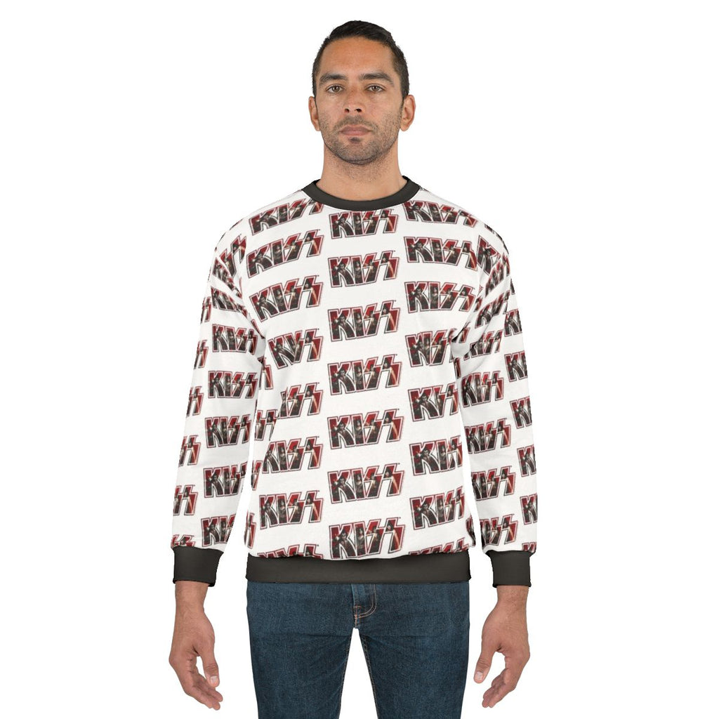 Kiss The Band Sweatshirt with Photoshoot Poster Logo Design