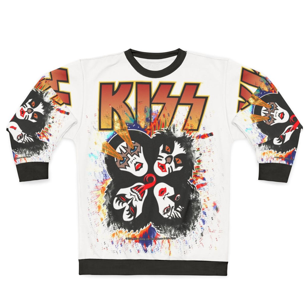 Kiss Band Rock and Roll Sweatshirt with Splash Logo