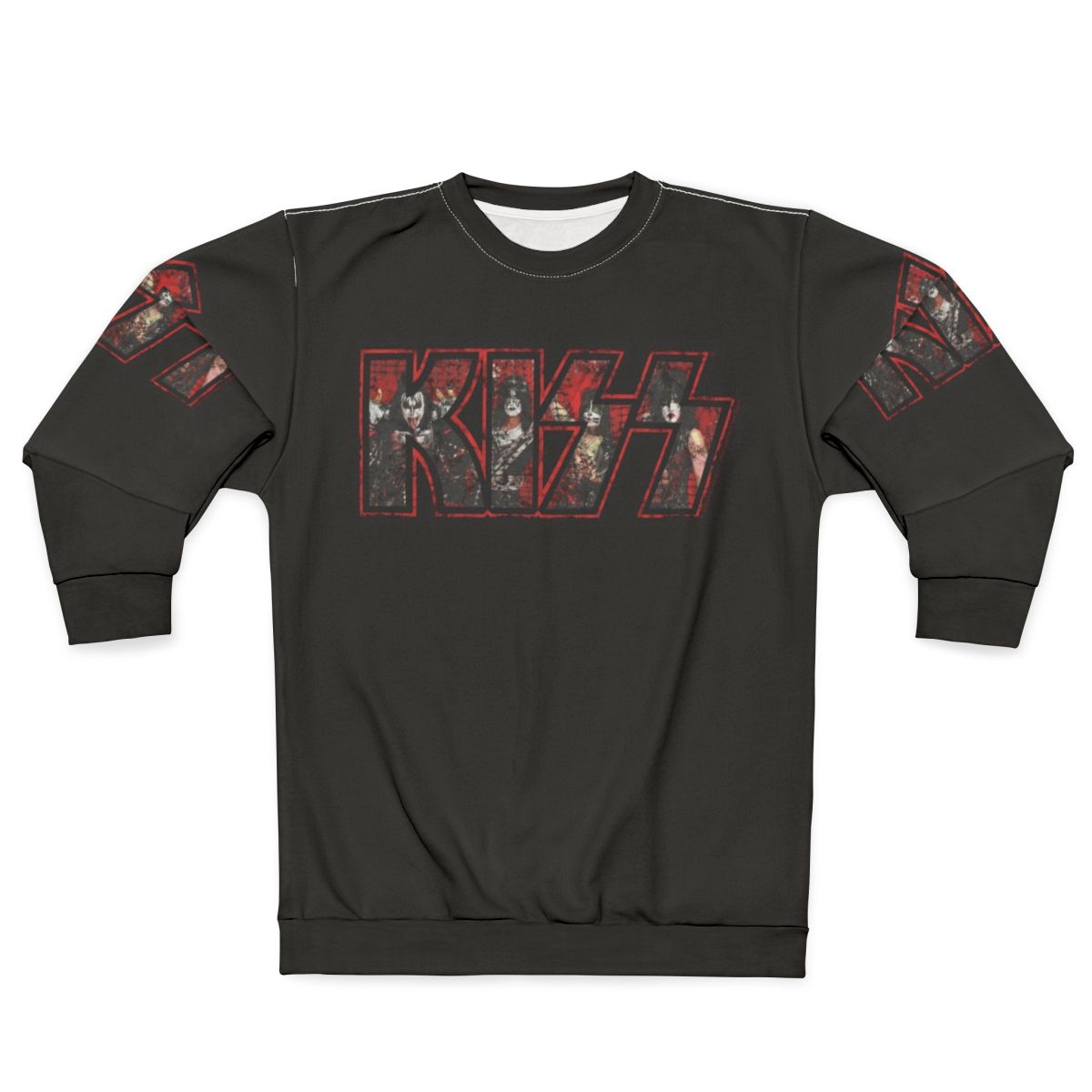 Kiss The Band Sweatshirt featuring KISS band logo and artwork
