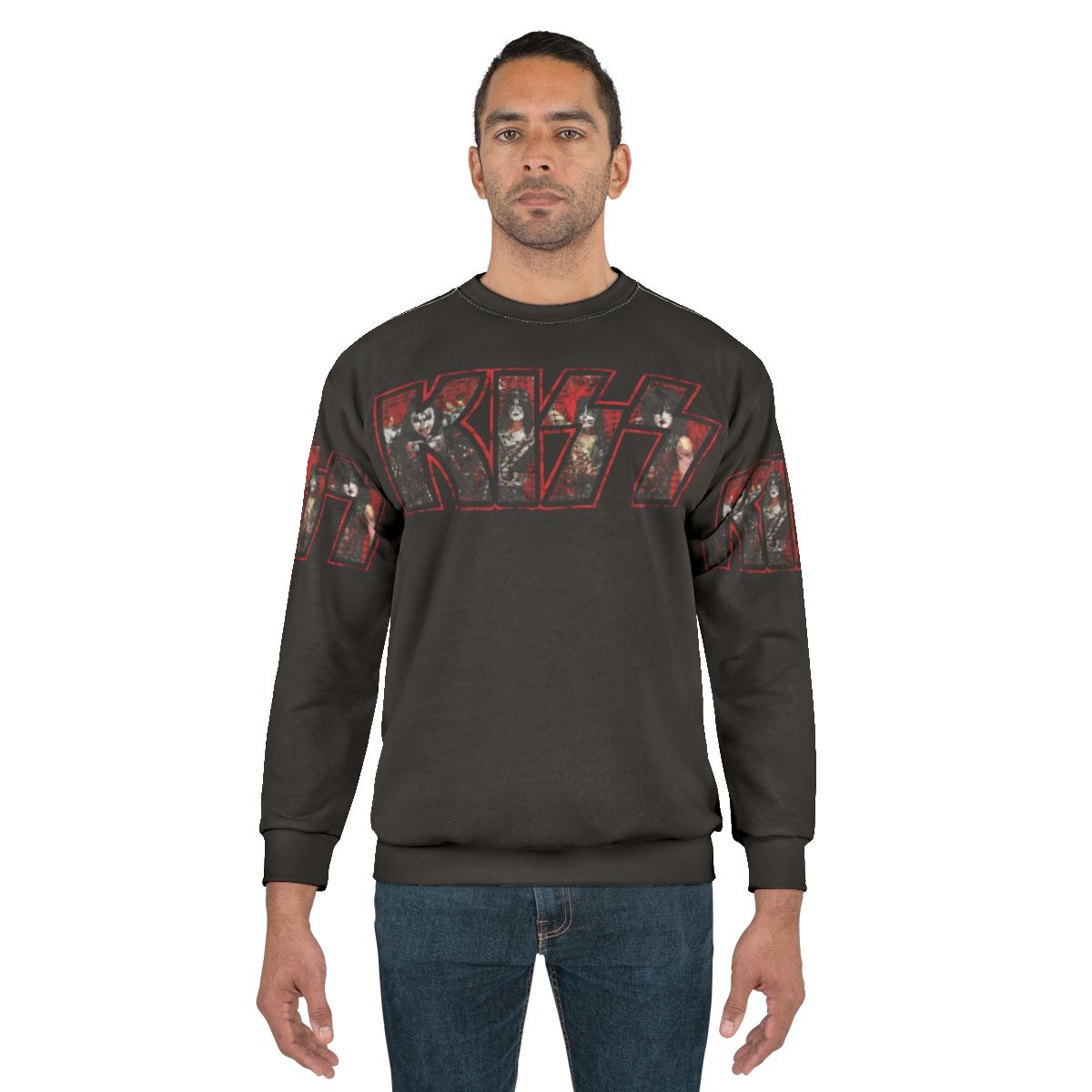 Kiss The Band Sweatshirt featuring KISS band logo and artwork