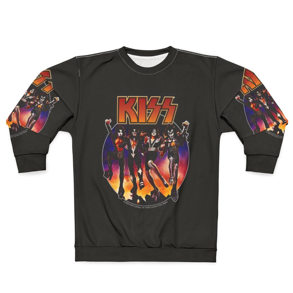 Kiss vintage design sweatshirt featuring the iconic Kiss band logo and elements