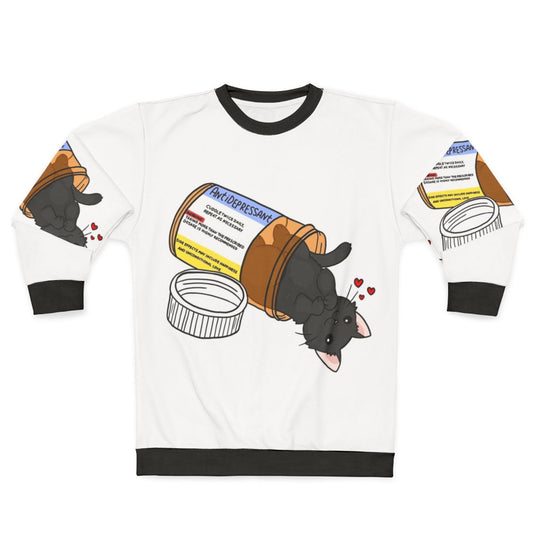 Kitty Antidepressant Sweatshirt for Depression and Sadness