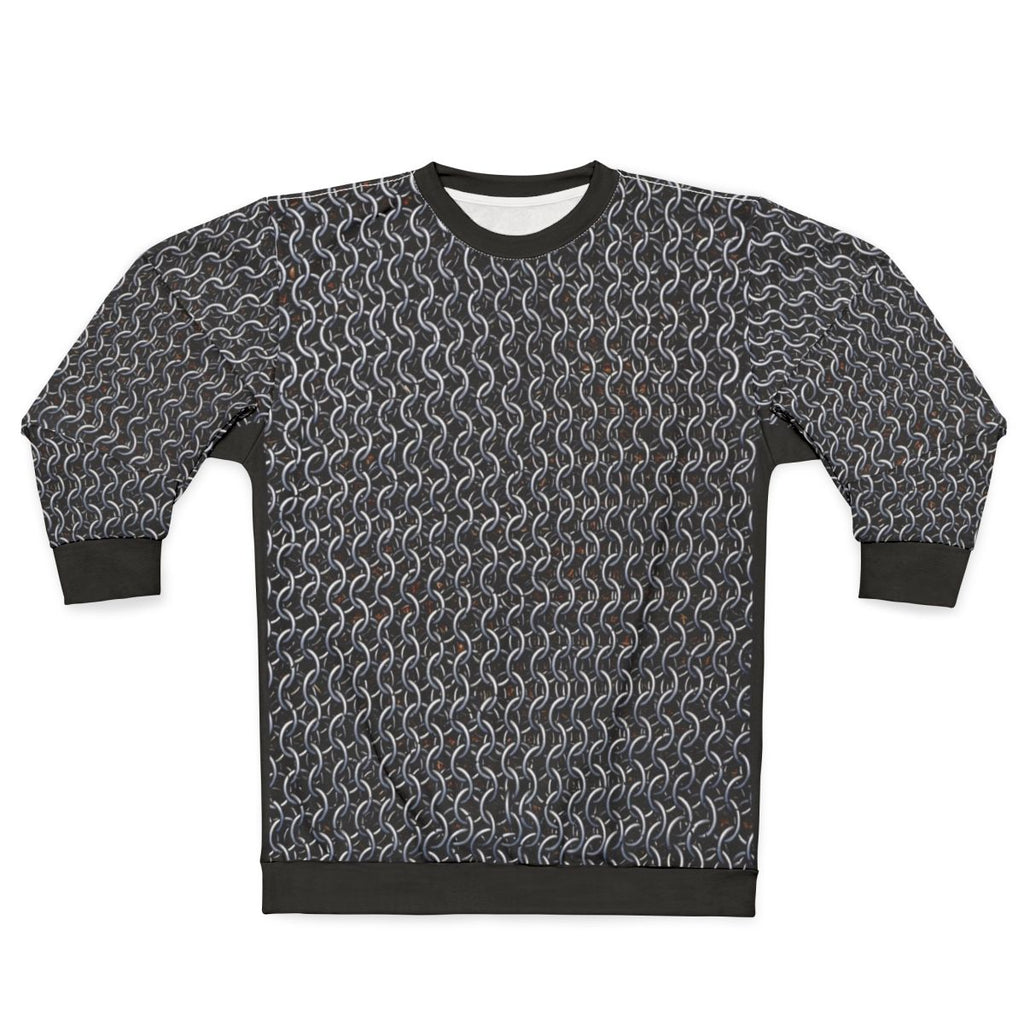 Knight in chainmail armor sweatshirt