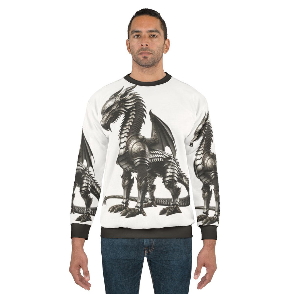 Knight Dragon Armored Fantasy Sweatshirt