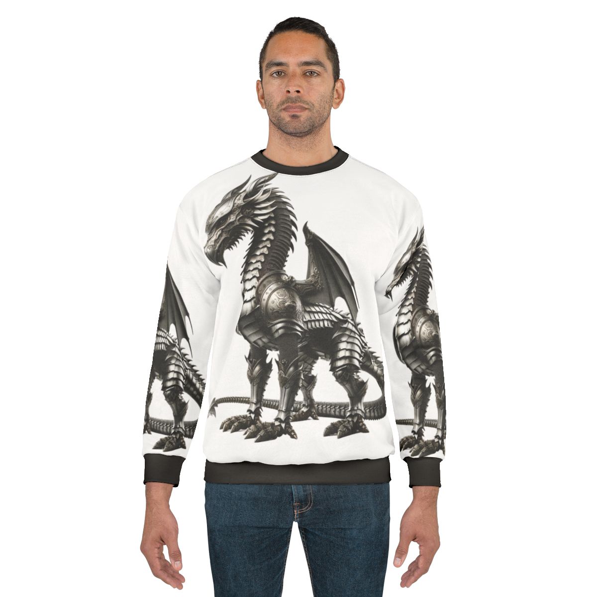 Knight Dragon Armored Fantasy Sweatshirt