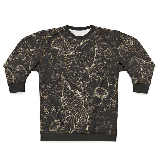 Koi fish and lotus flower design sweatshirt