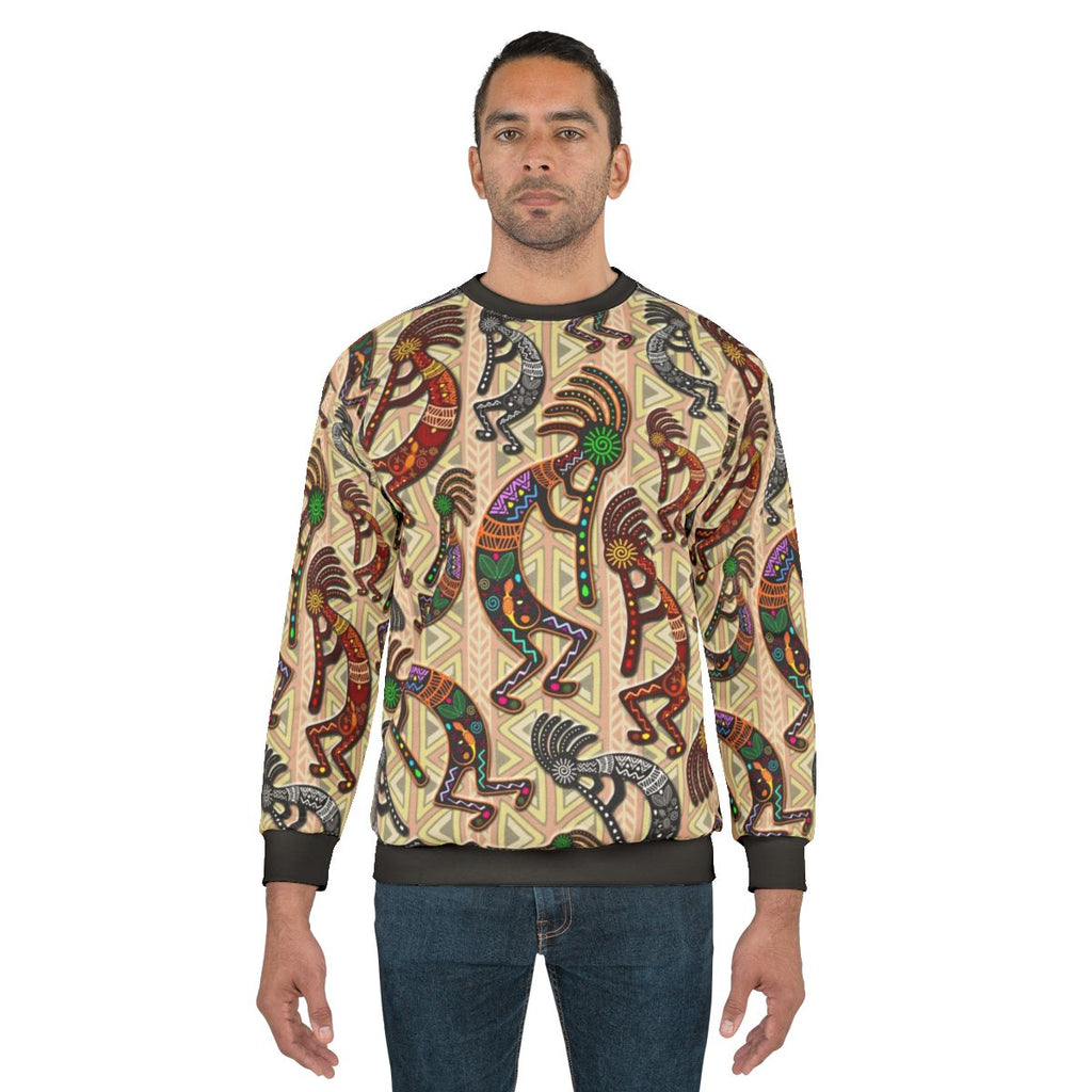 Kokopelli Tribal Pattern Sweatshirt