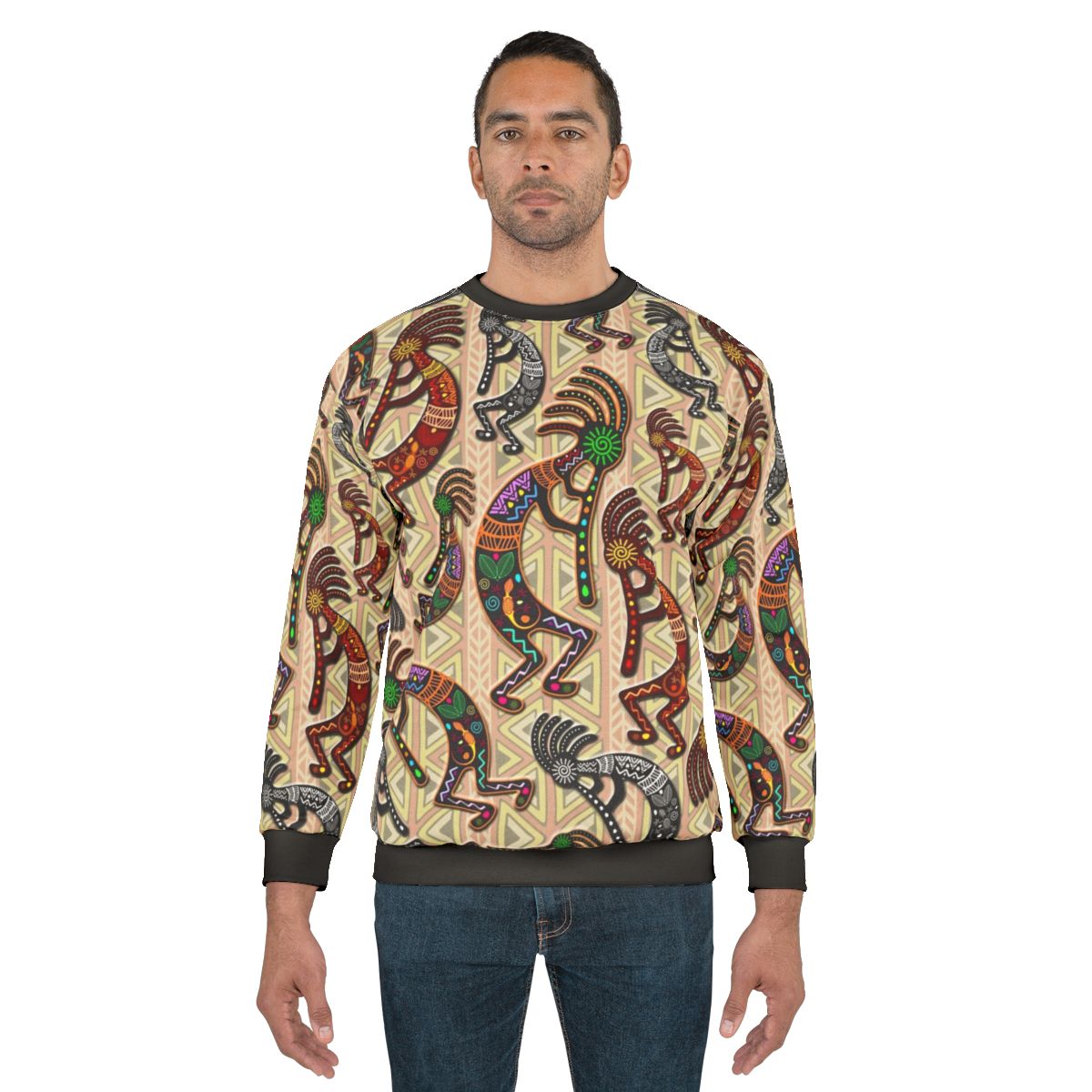 Kokopelli Tribal Pattern Sweatshirt