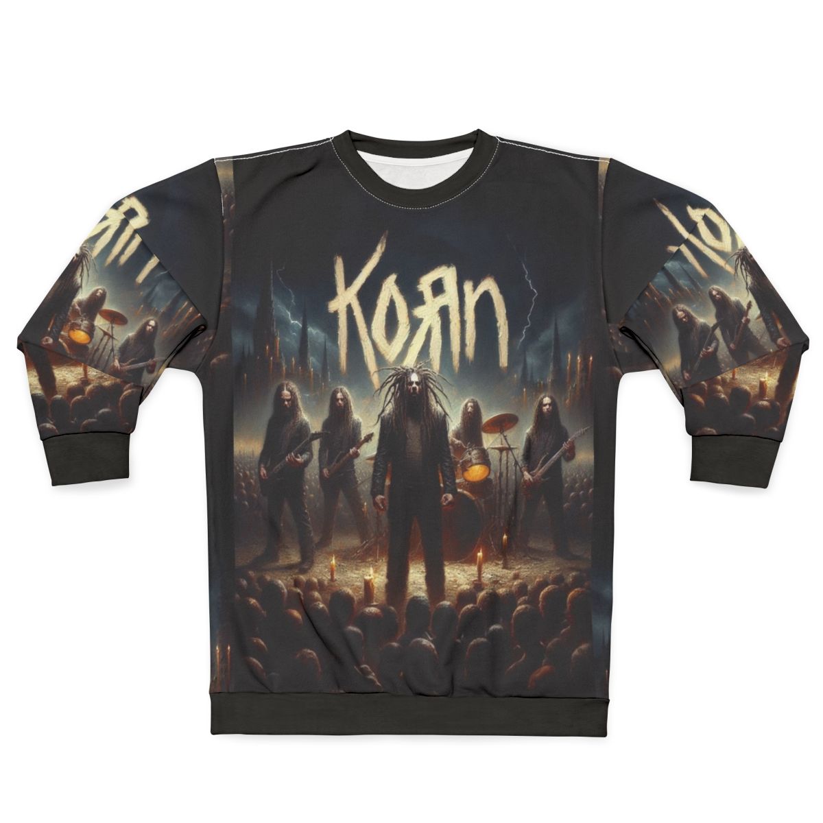 Vintage Korn band sweatshirt with 90s rock band logo