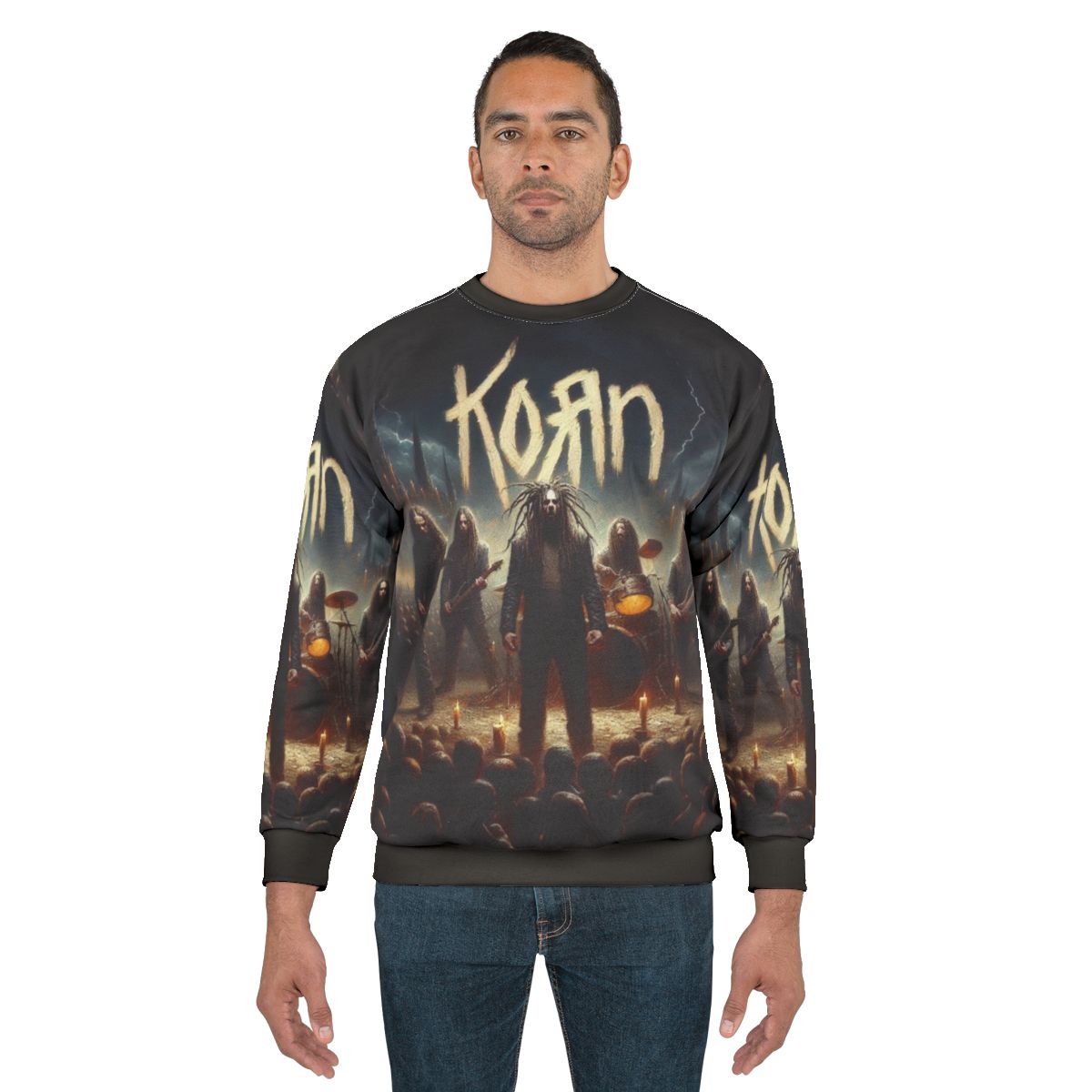 Vintage Korn band sweatshirt with 90s rock band logo