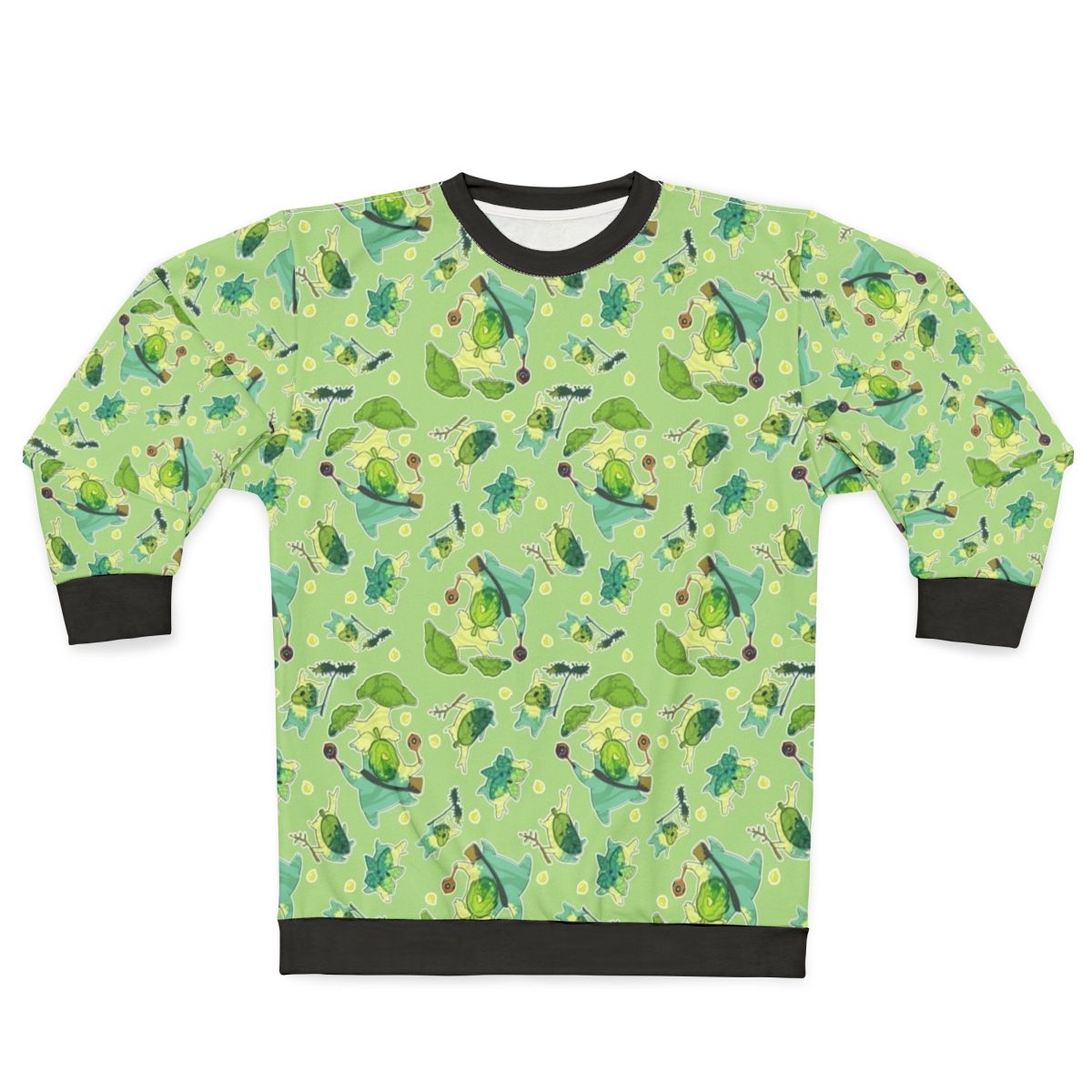 Korok Pattern Sweatshirt featuring a nature-inspired design from The Legend of Zelda