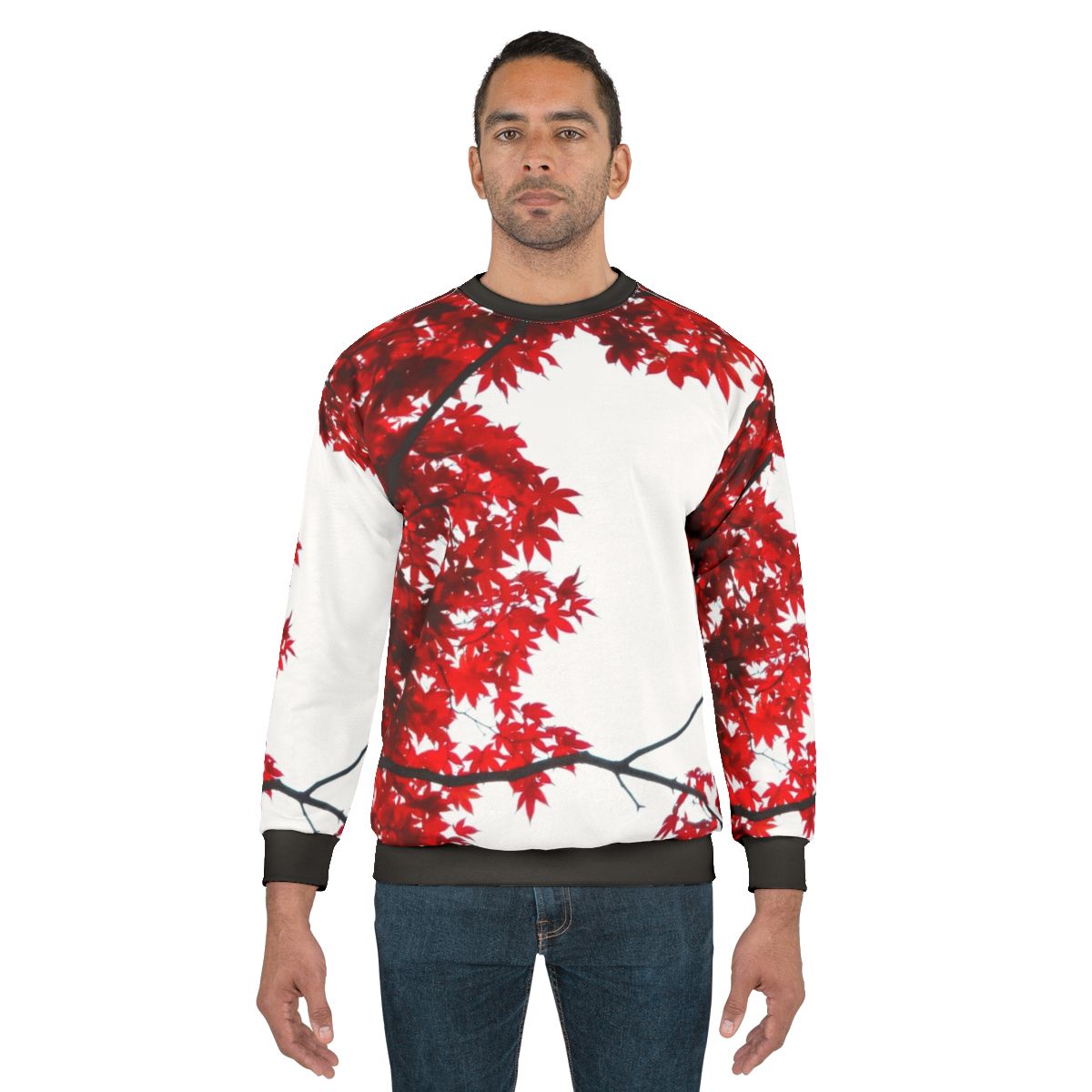 Koyo Sweatshirt featuring red maple leaves