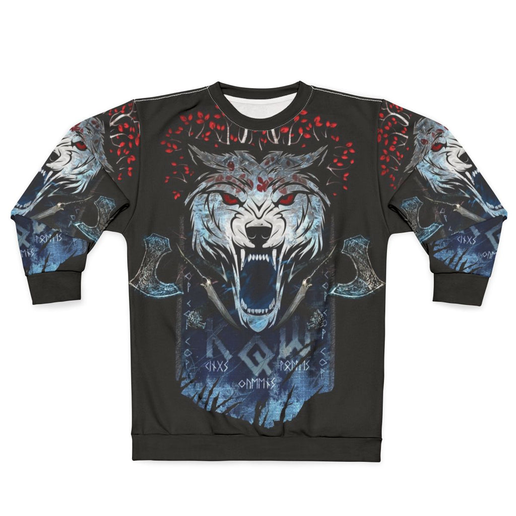 KQW Banner Sweatshirt with Wolf Design