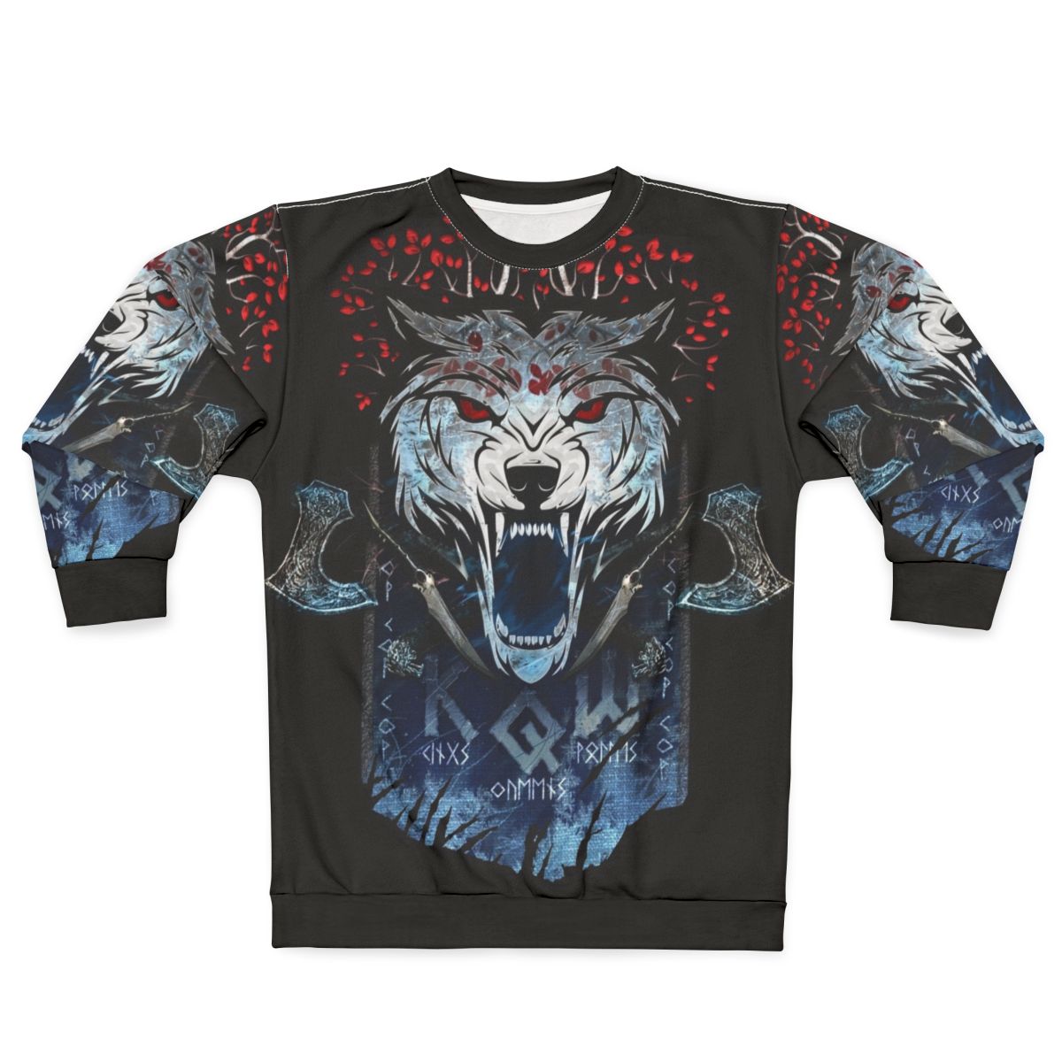 KQW Banner Sweatshirt with Wolf Design