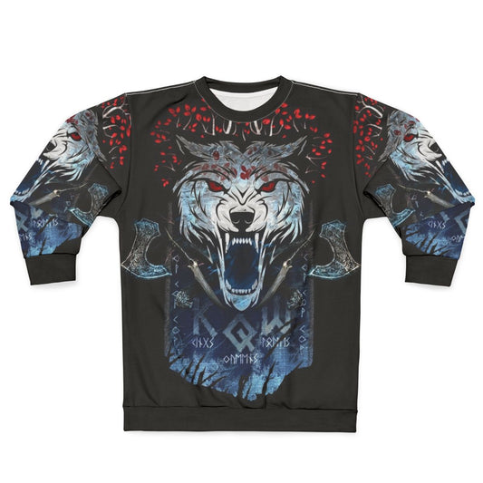 KQW Banner Sweatshirt with Wolf Design