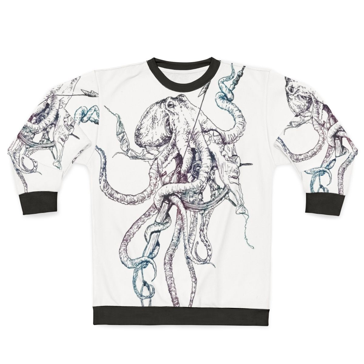 Kraken Sweatshirt with Mythical Octopus Design