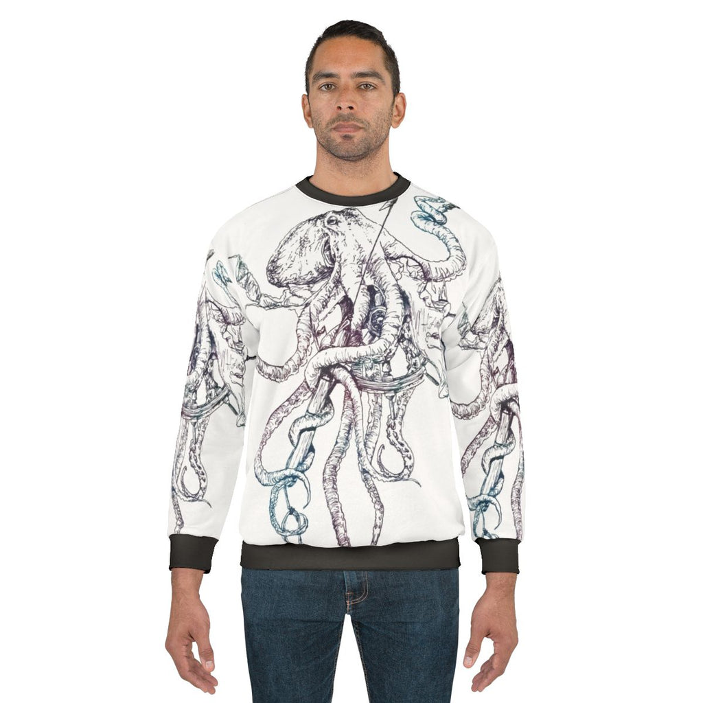 Kraken Sweatshirt with Mythical Octopus Design