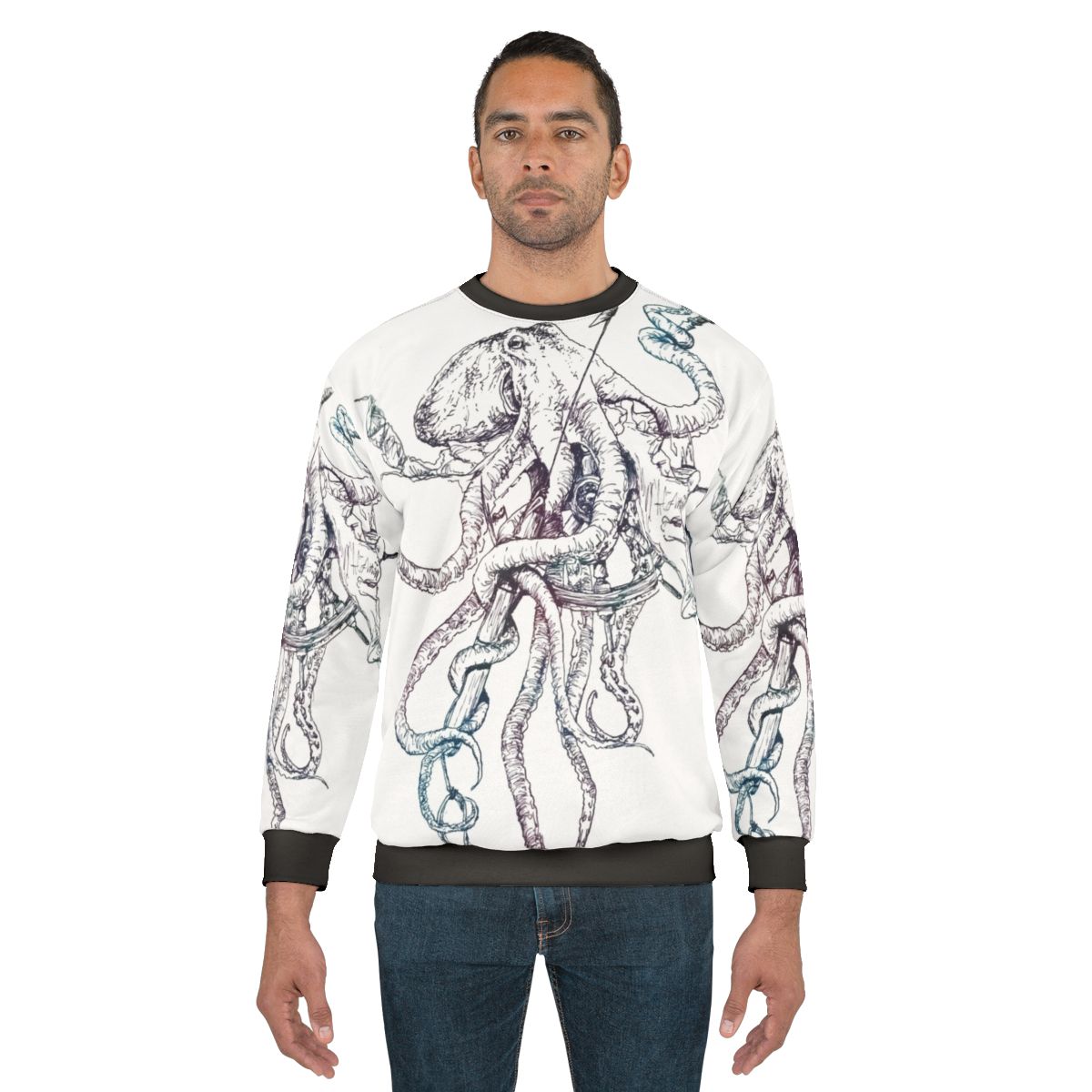 Kraken Sweatshirt with Mythical Octopus Design
