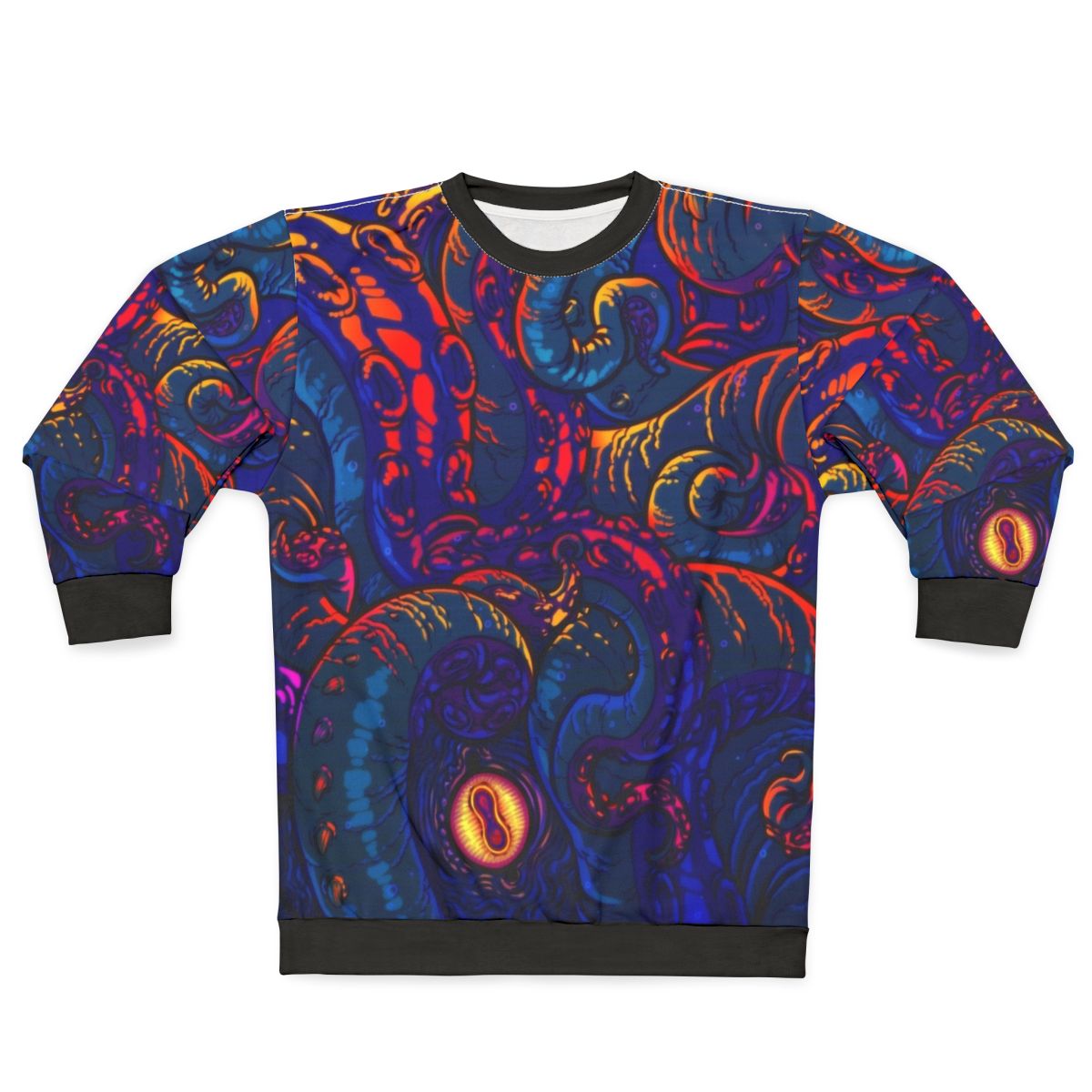 Colorful kraken sweatshirt with vibrant tentacles