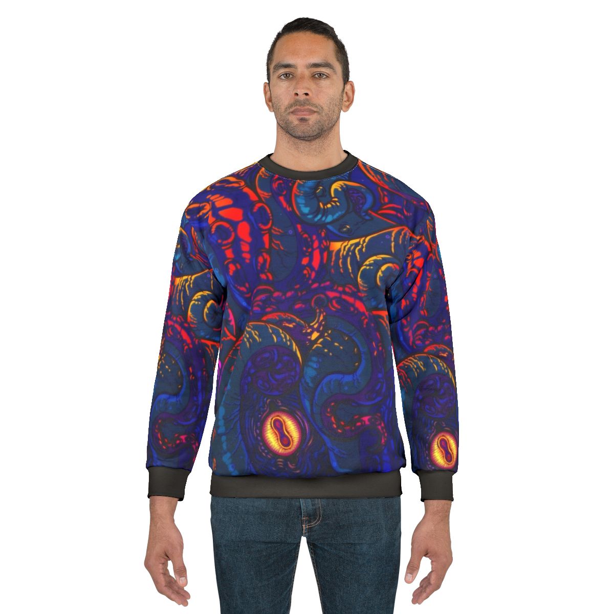 Colorful kraken sweatshirt with vibrant tentacles