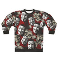 Money Heist fan art patterned sweatshirt
