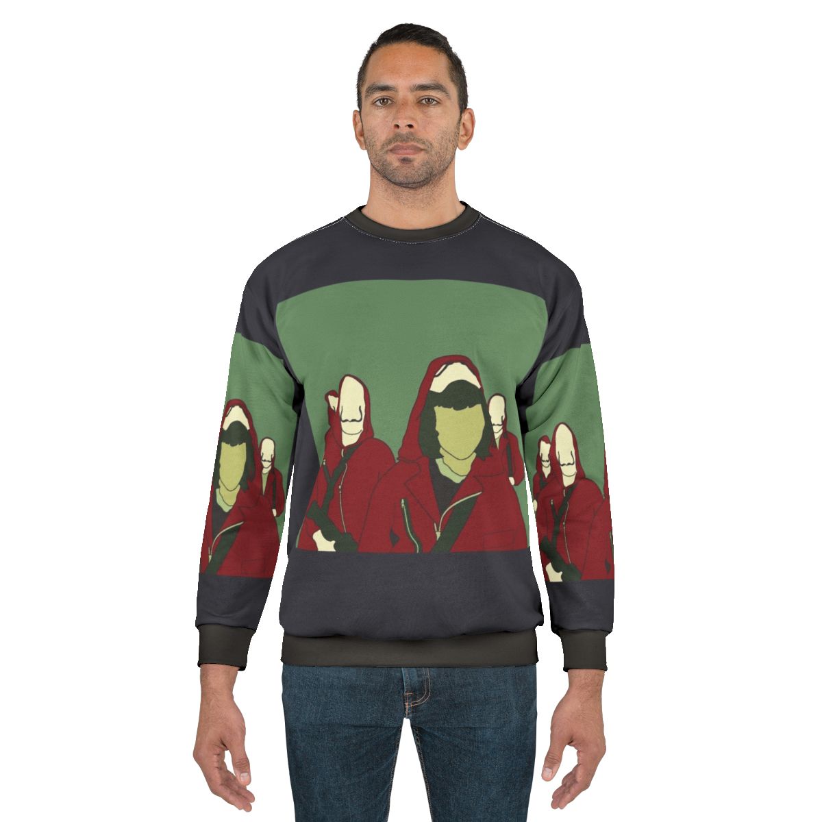 La Casa De Papel Money Heist Sweatshirt with Dali Mask Logo