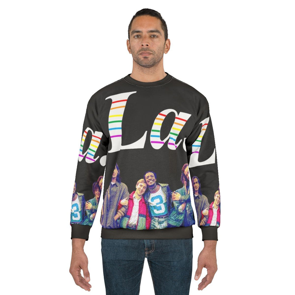 Colorful LGBTQ "It's a Sin" LA sweatshirt