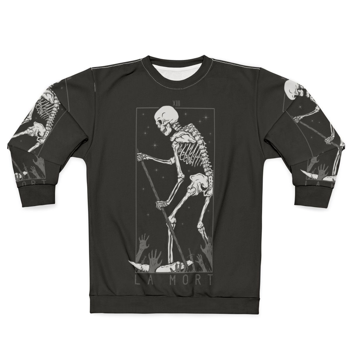 La Mort Death Tarot Occult Gothic Skull Sweatshirt