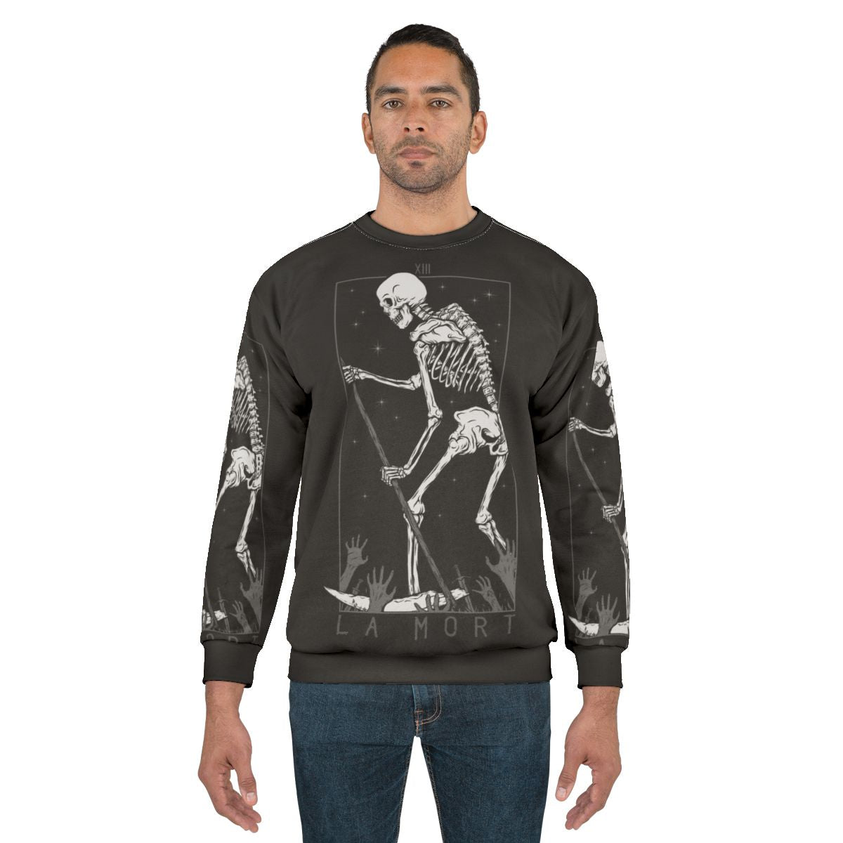 La Mort Death Tarot Occult Gothic Skull Sweatshirt