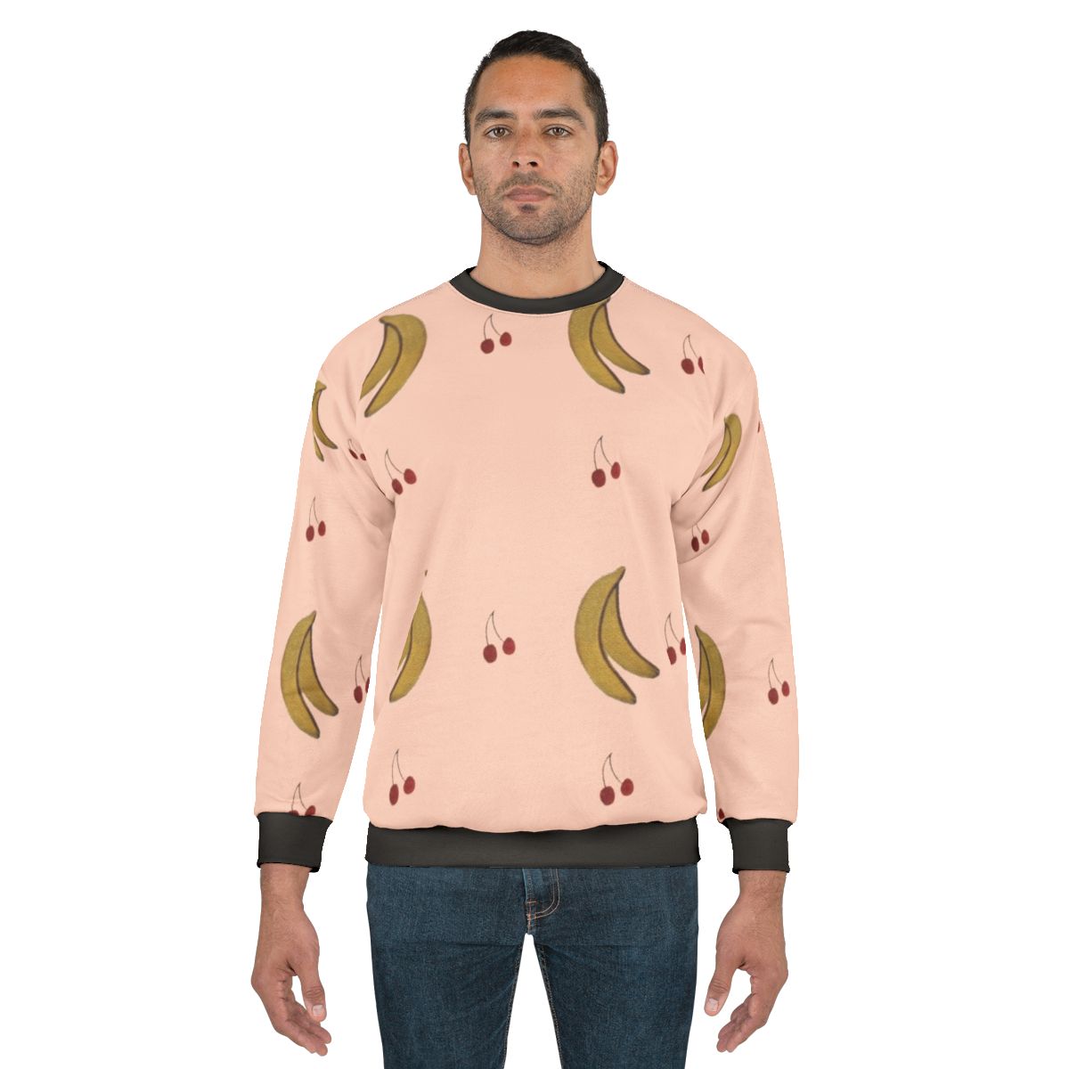 La Petite Vie French Canadian sweatshirt with colorful fruit pattern