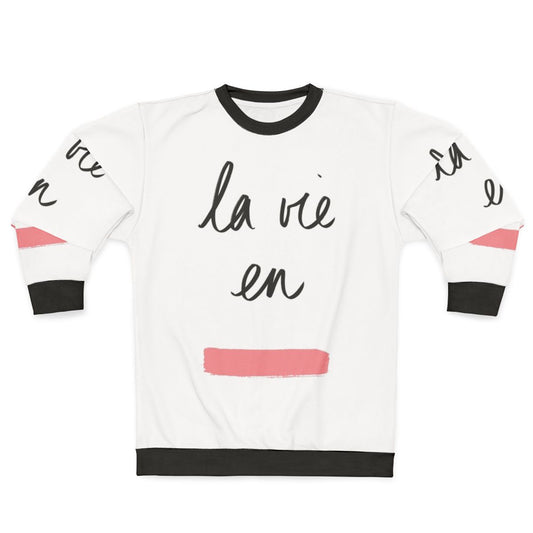 La Vie En Rose Sweatshirt featuring retro French fashion graphic design by Florent Bodart