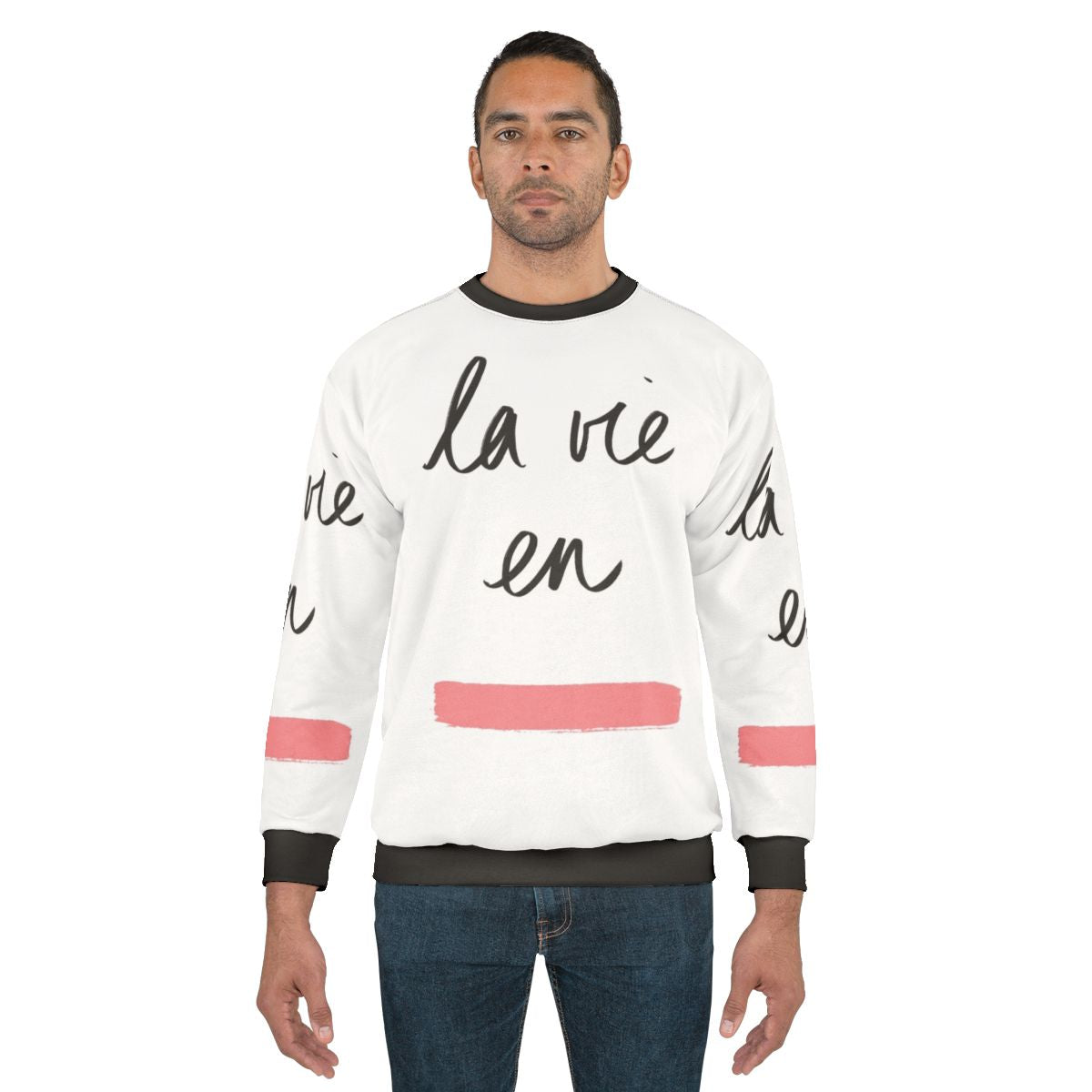 La Vie En Rose Sweatshirt featuring retro French fashion graphic design by Florent Bodart