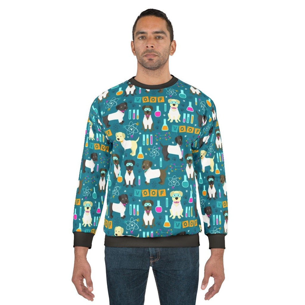 Lab Assistant Sweatshirt with Science and Nerd Designs