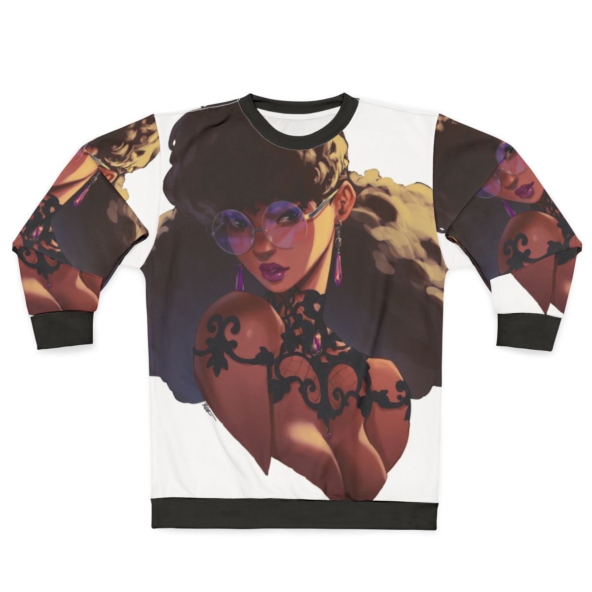 Lace Sweatshirt for Afro Fashion