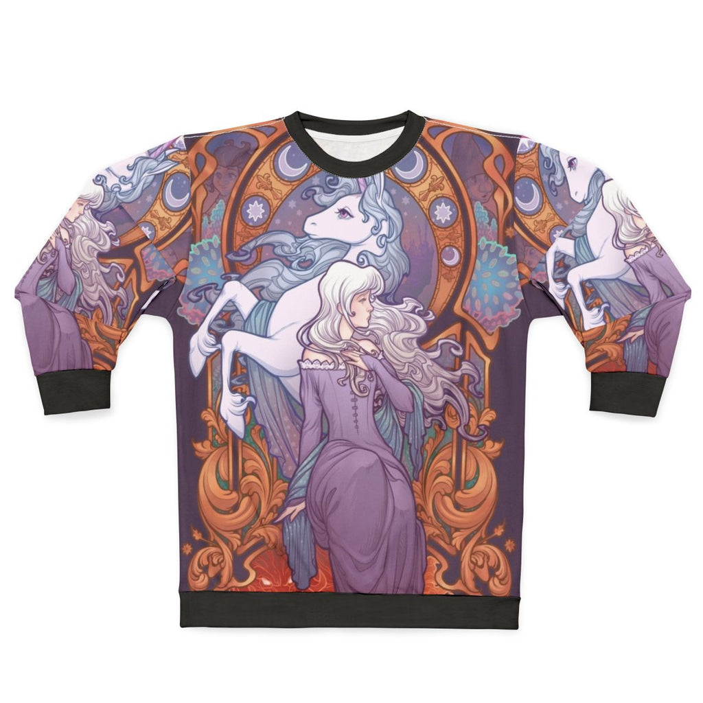 The Last Unicorn Sweatshirt featuring Lady Amalthea, the unicorn protagonist