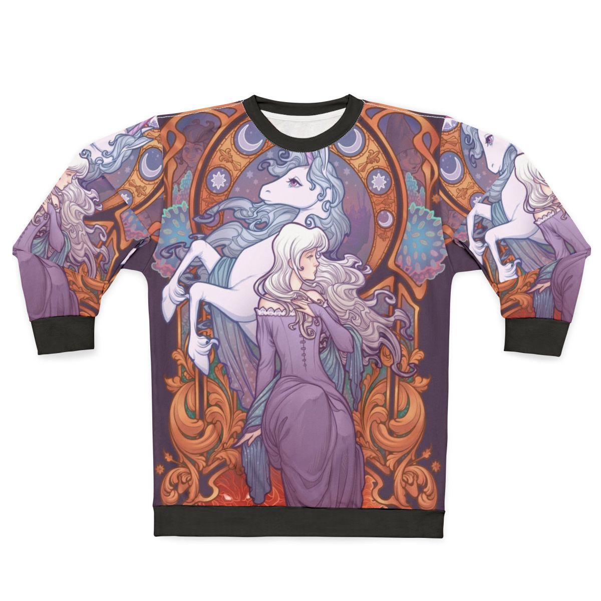 The Last Unicorn Sweatshirt featuring Lady Amalthea, the unicorn protagonist