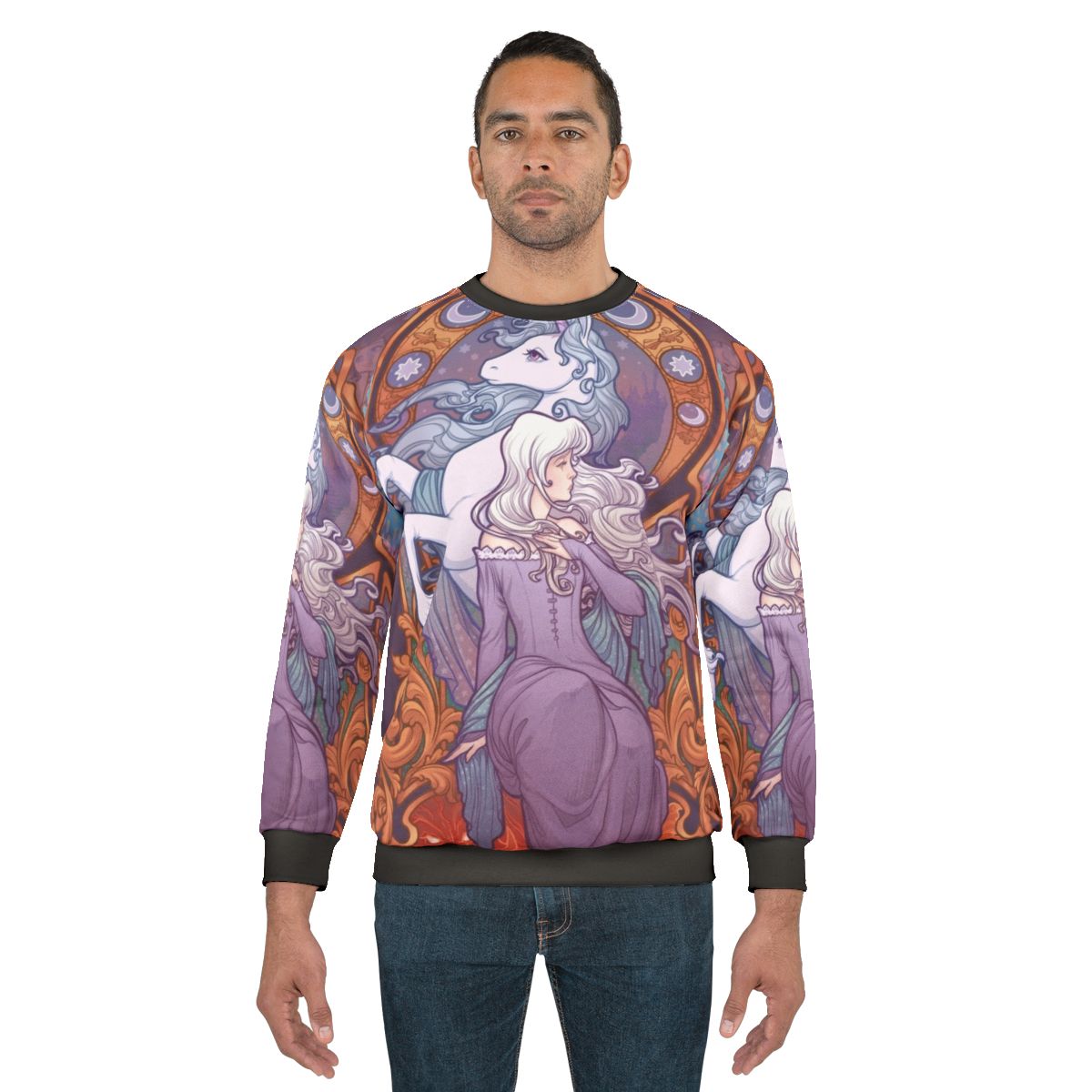 The Last Unicorn Sweatshirt featuring Lady Amalthea, the unicorn protagonist