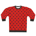 Ladybug pattern sweatshirt with a beautiful, nature-inspired design