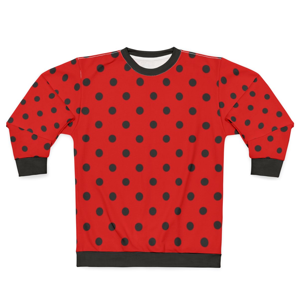 Ladybug pattern sweatshirt with a beautiful, nature-inspired design