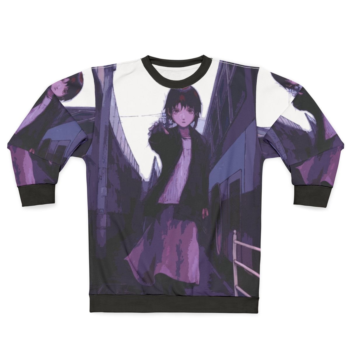 Serial Experiments Lain Anime Sweatshirt featuring iconic 90s character