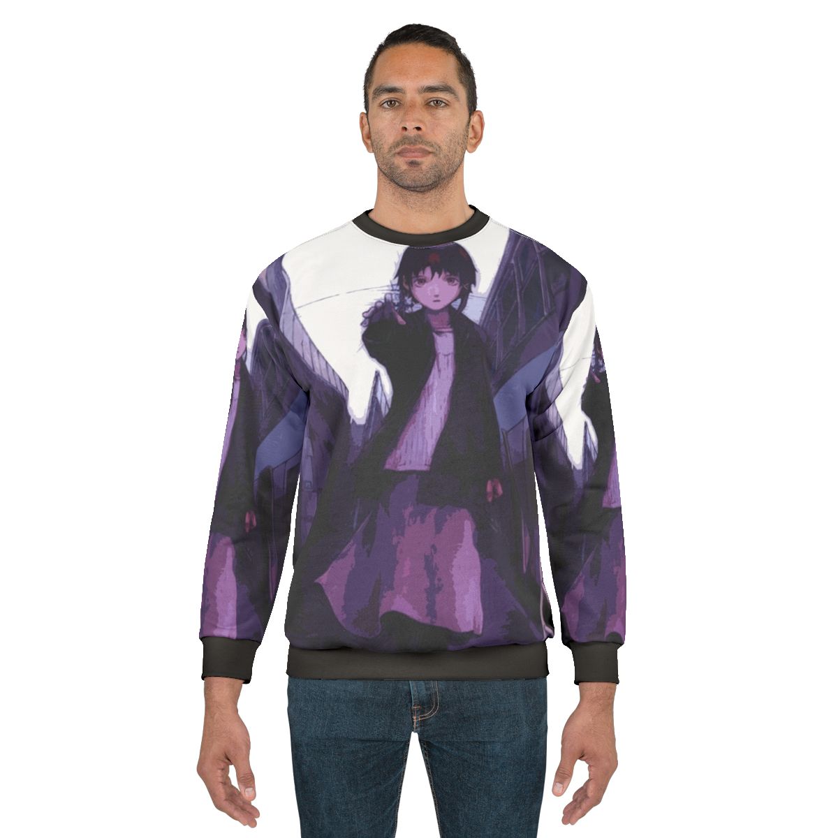 Serial Experiments Lain Anime Sweatshirt featuring iconic 90s character
