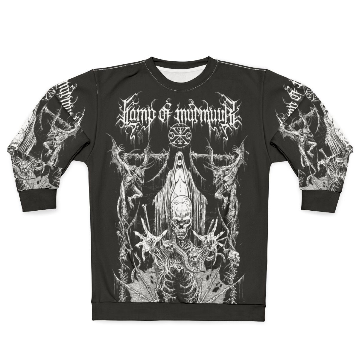 Black metal murmuur lamp sweatshirt design