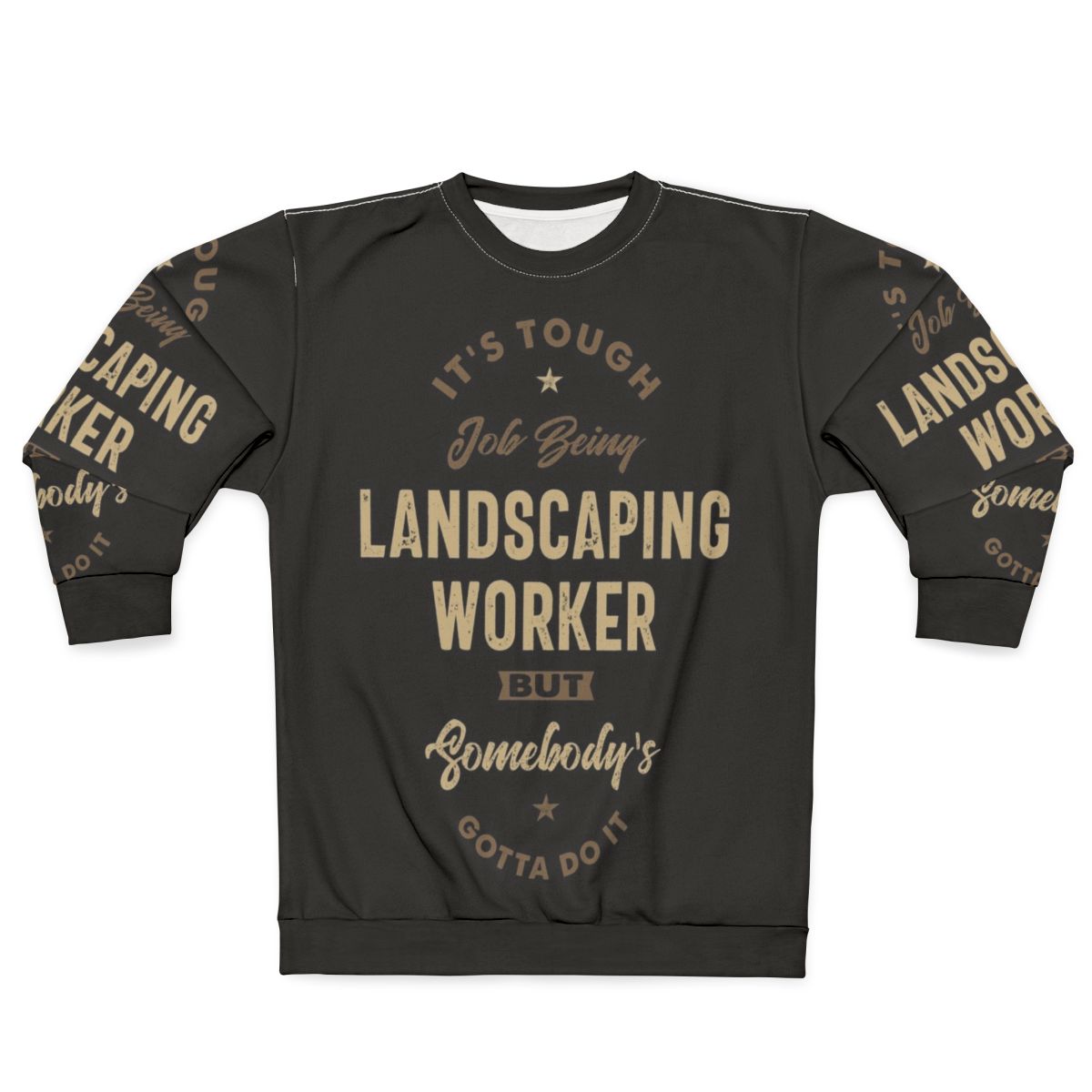 Landscaping Worker Wearing Durable Sweatshirt