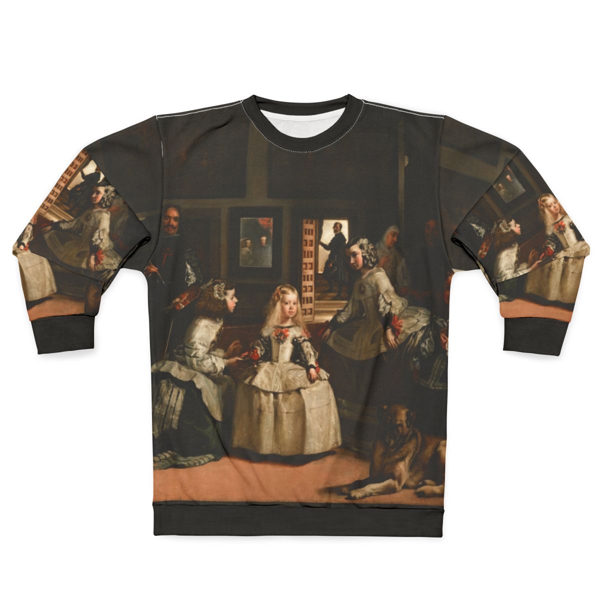 Las Meninas baroque painting reproduction on sweatshirt