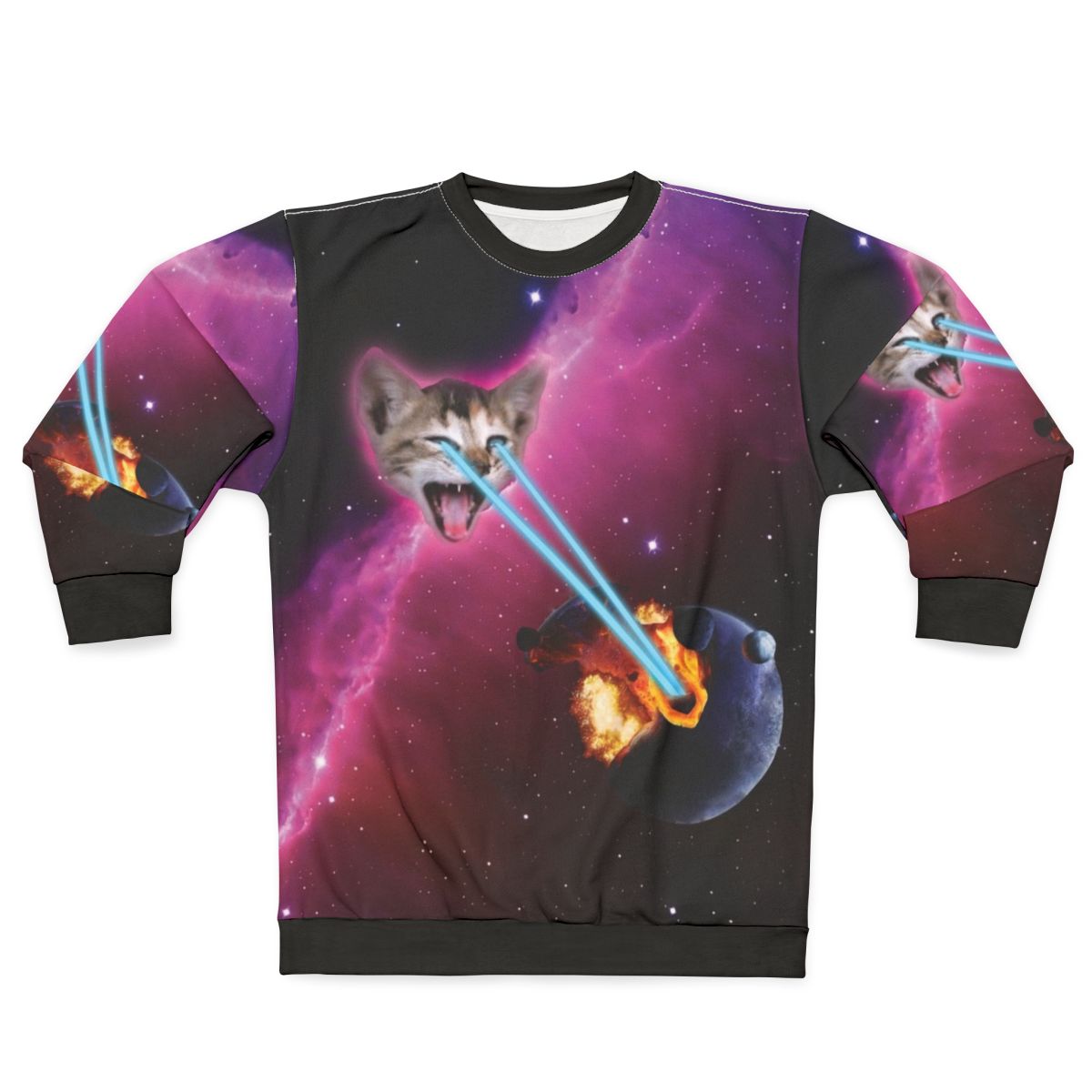 Laser Cat Destroyer of Planets Sweatshirt