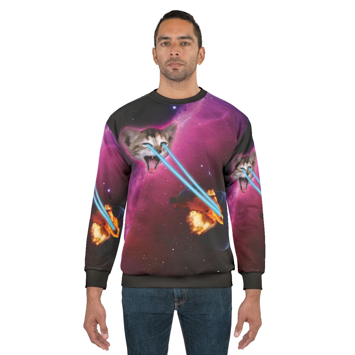 Laser Cat Destroyer of Planets Sweatshirt