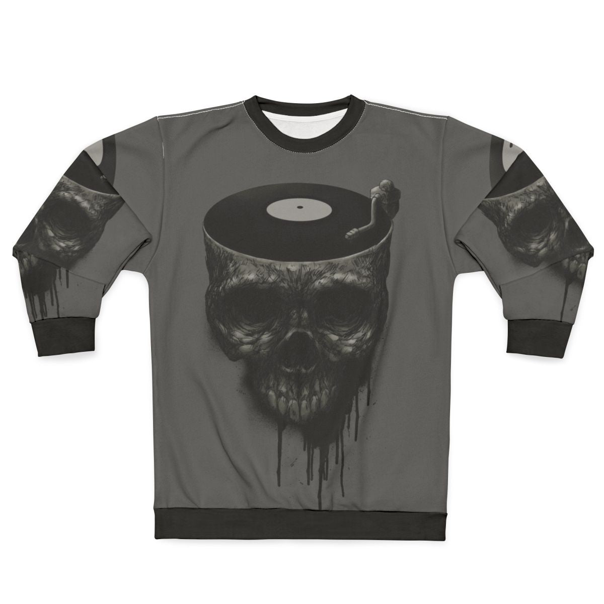 Last Dance Surreal Skull Grunge Sweatshirt