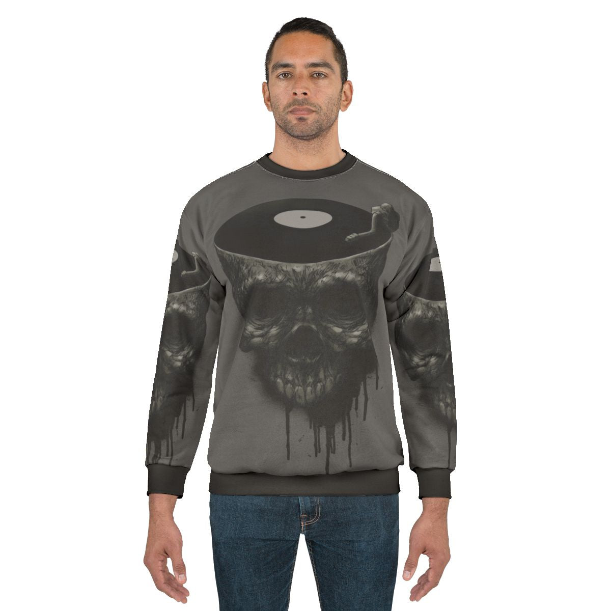 Last Dance Surreal Skull Grunge Sweatshirt