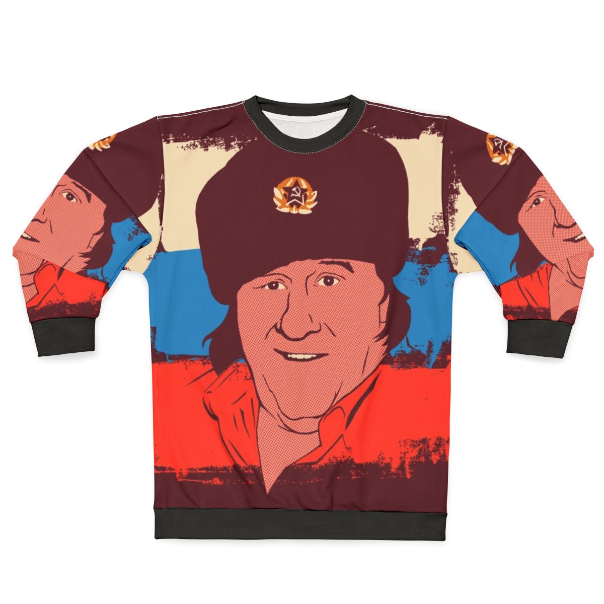 Gerard Depardieu Russian Sweatshirt Vector Art